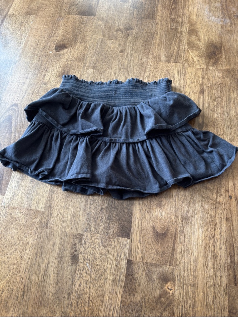 Falls Creek Black Layered Ruffle Skater Skirt